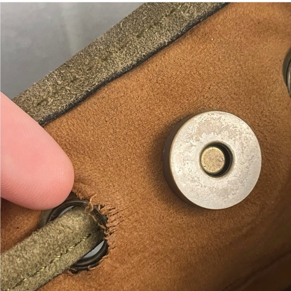 PATRICIA NASH Fringe Suede Bucket Bag - Olive Green - Picture 11 of 11